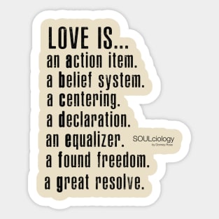 The ABCs of Radical Love Sticker